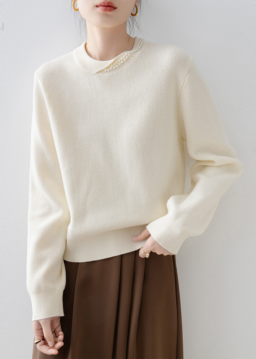 A Vintage Style Sweater with Delicate Timeless Details