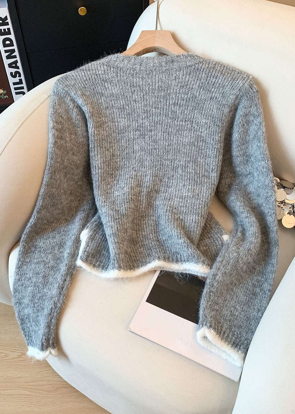A Vintage Style Sweater with Delicate Timeless Details