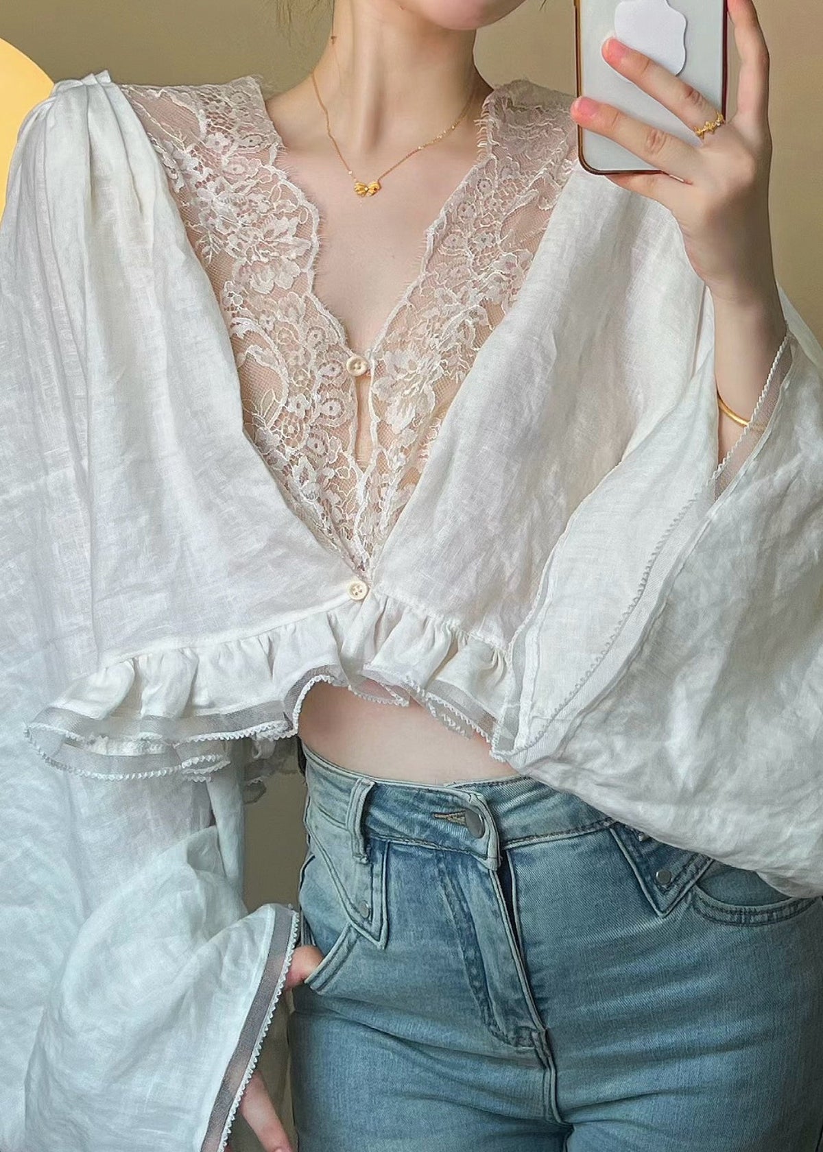 A Vintage Style Top with Delicate Timeless Details