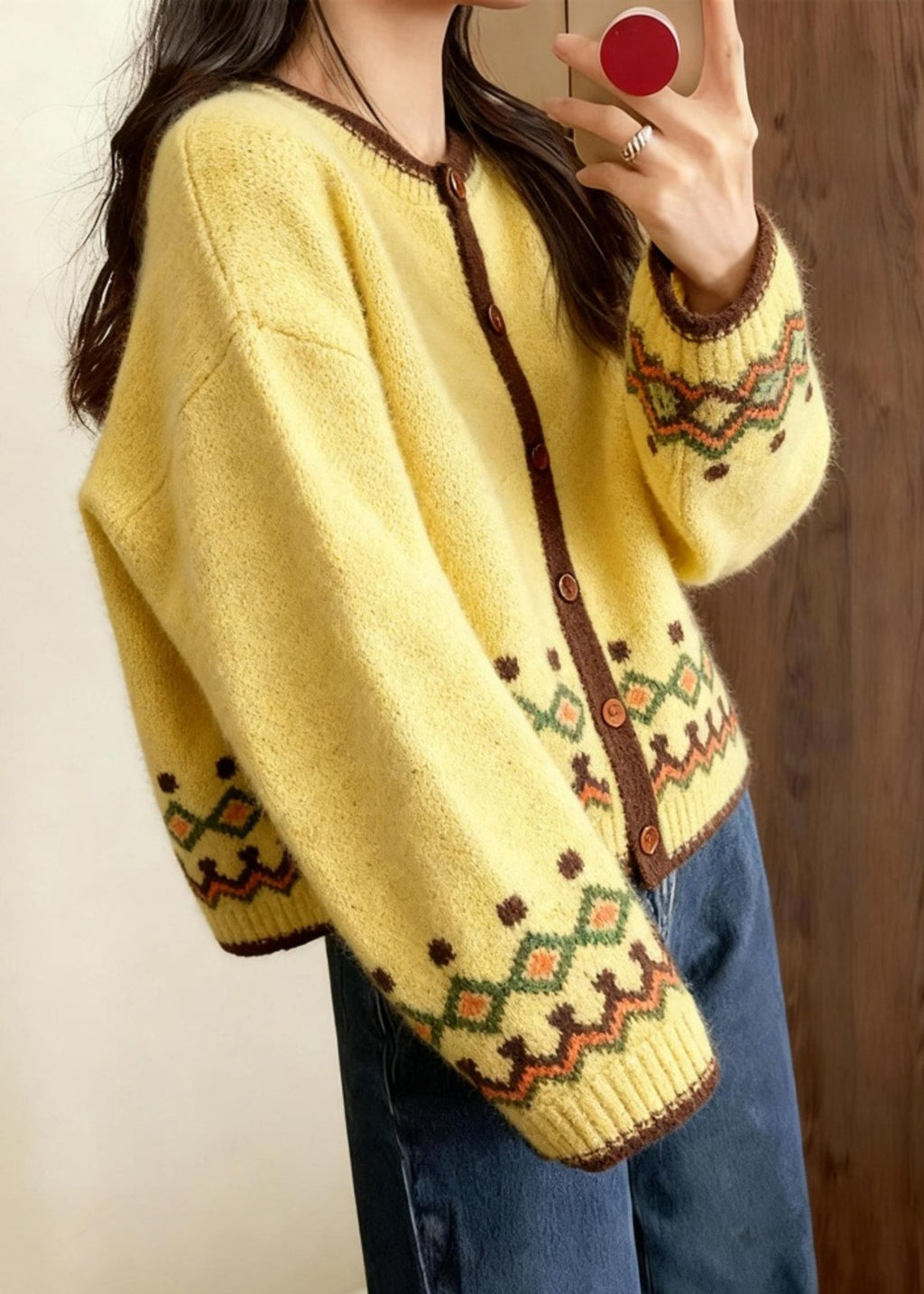 Classic Vintage Cardigan with a Flattering Fit
