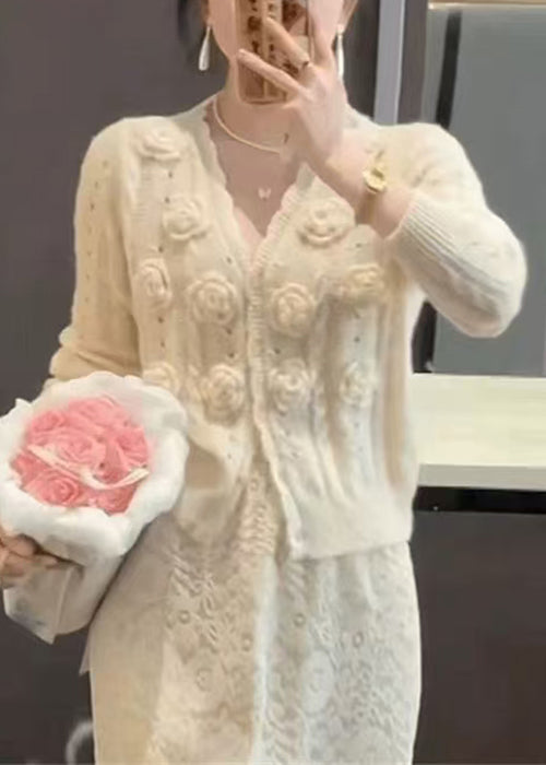 A Vintage Style Cardigan with Delicate Timeless Details