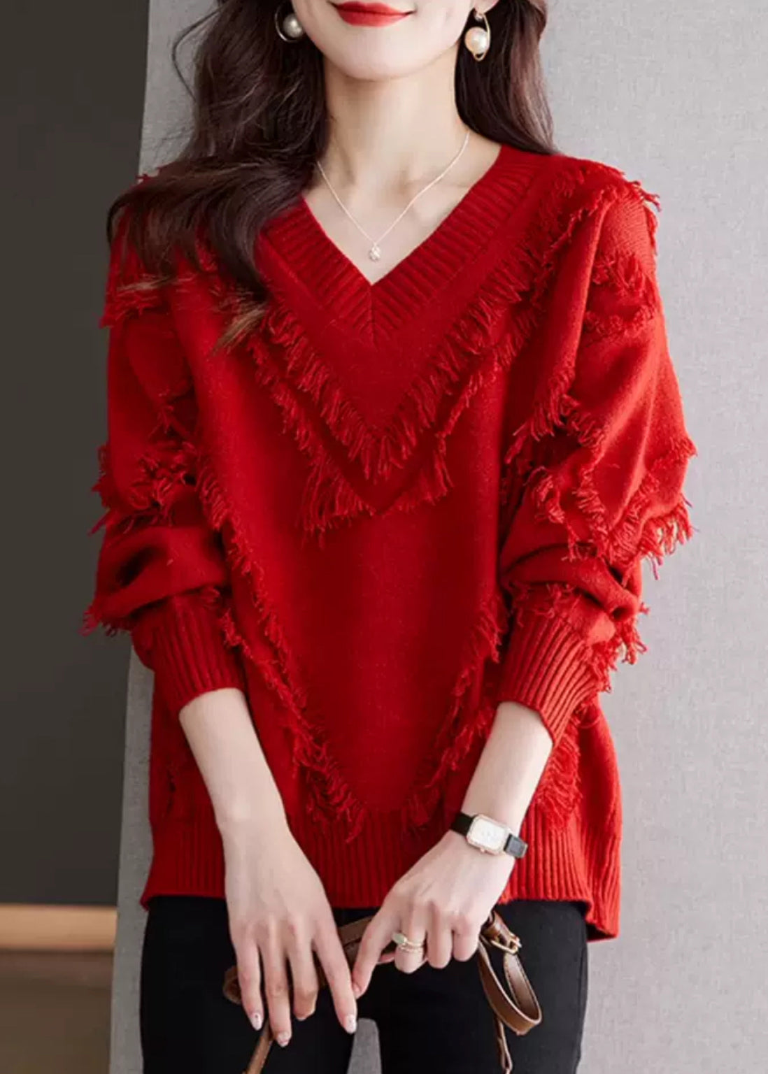 A Vintage Style Sweater with Delicate Timeless Details