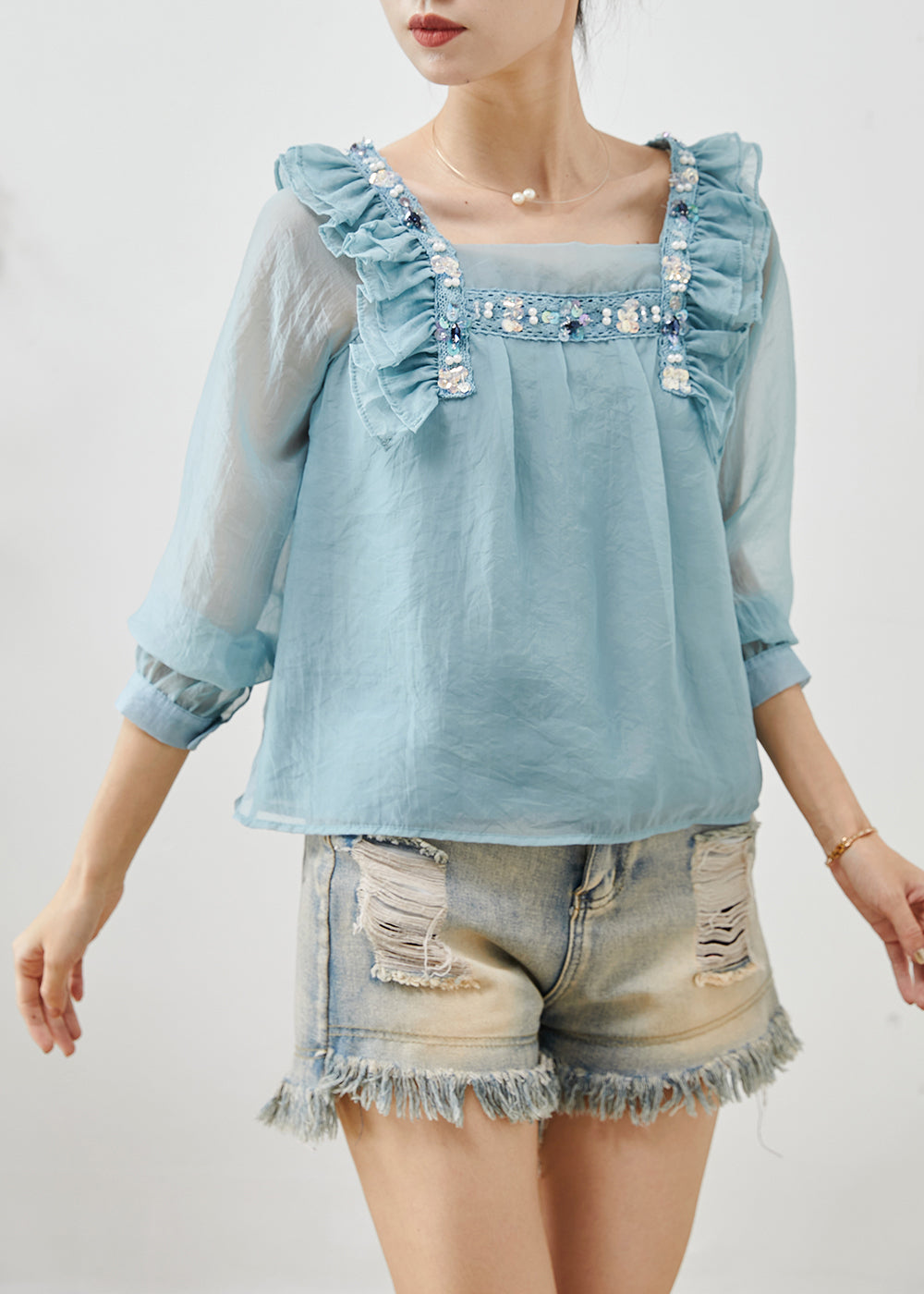 A Vintage Style Blouse with Delicate Timeless Details