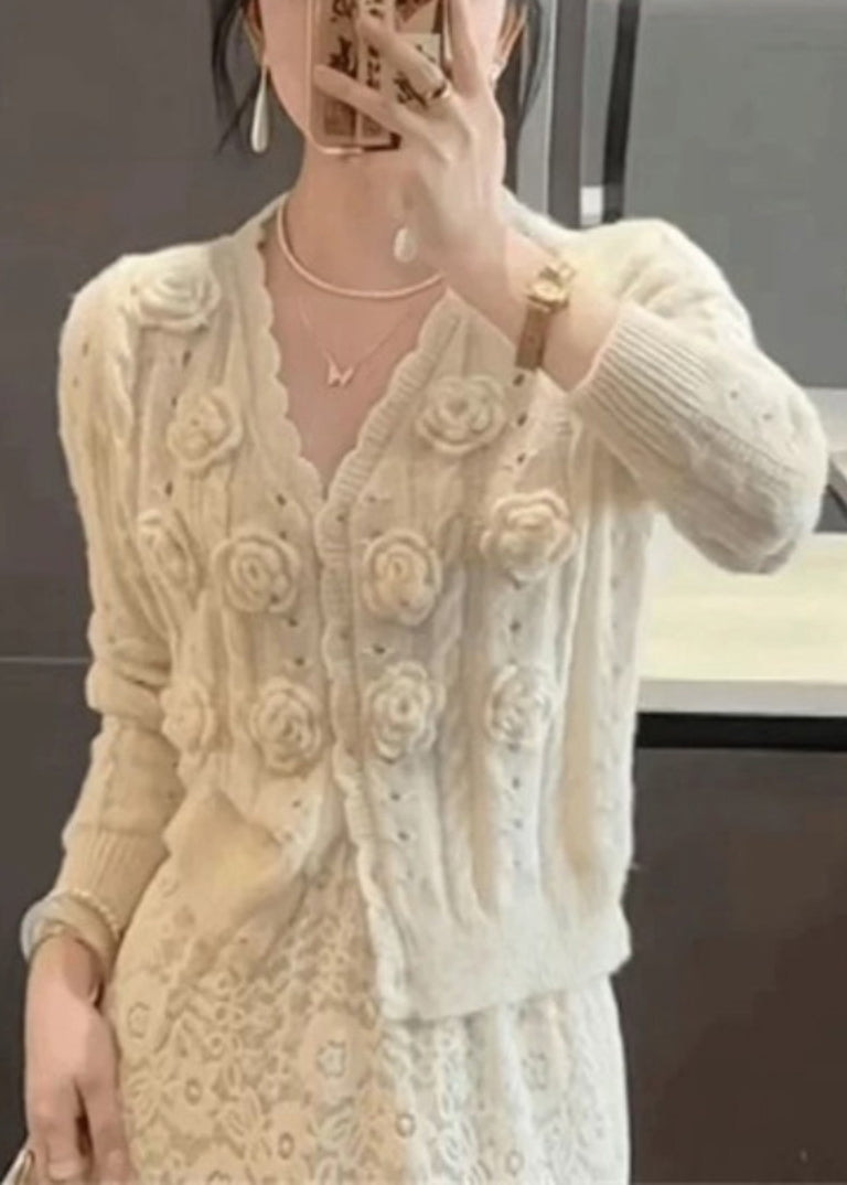 A Vintage Style Cardigan with Delicate Timeless Details