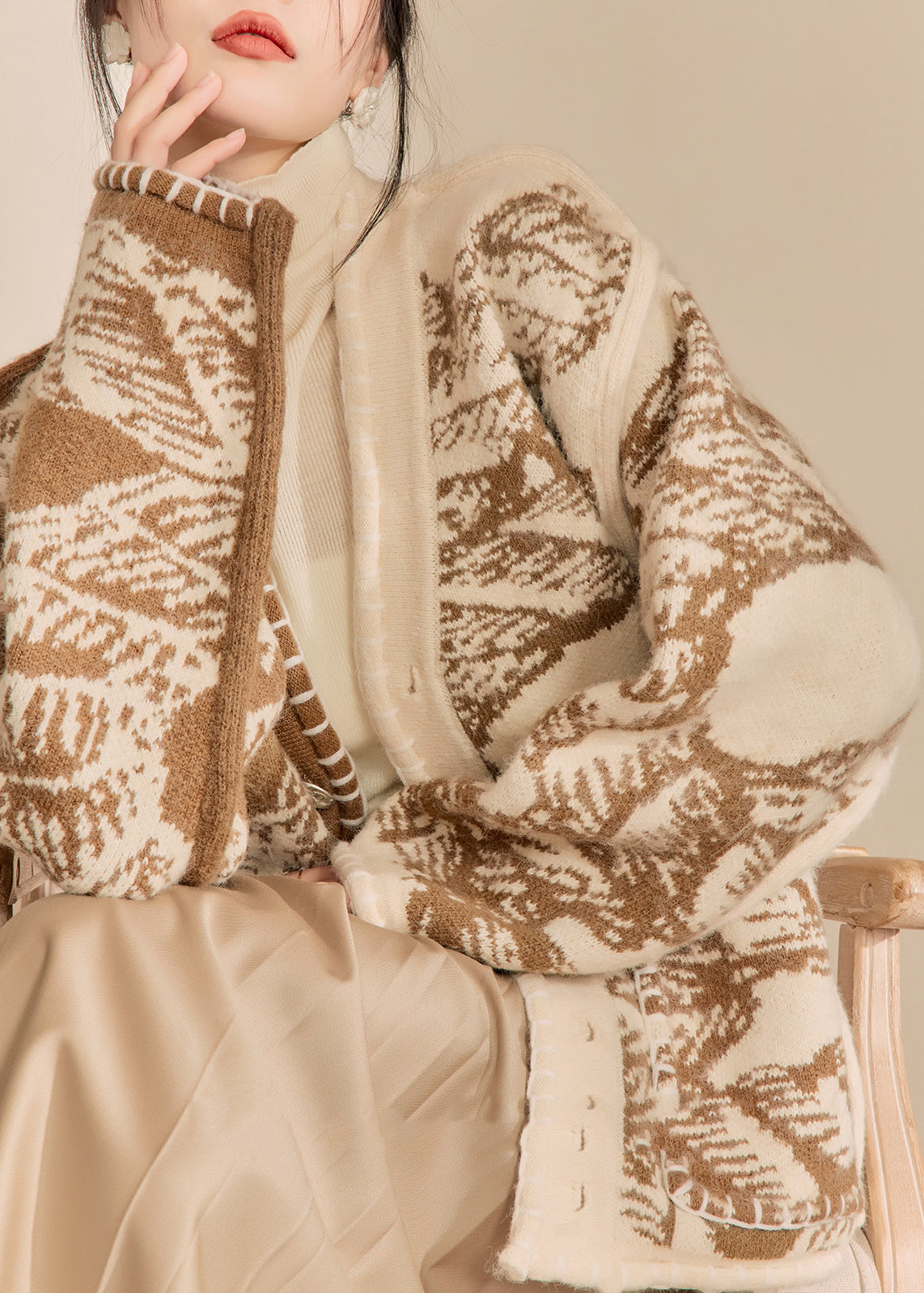 A Vintage Style Cardigan with Delicate Timeless Details