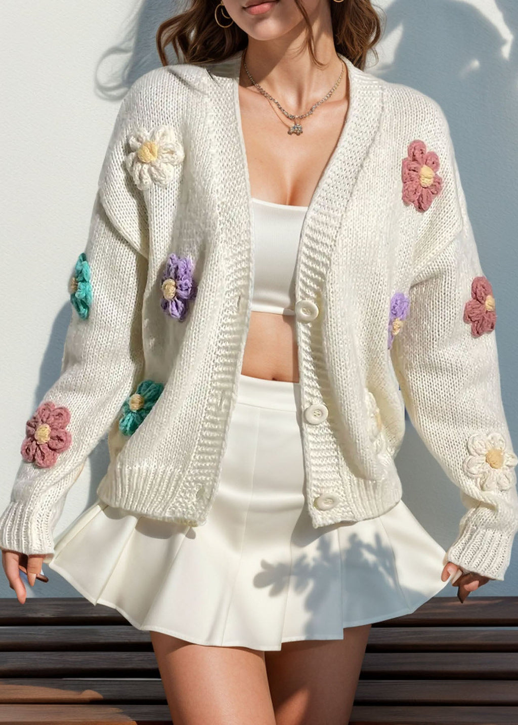 A Vintage Style Cardigan with Delicate Timeless Details