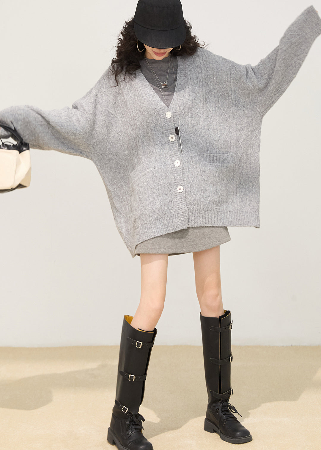 Classic Vintage Cardigan with a Flattering Fit