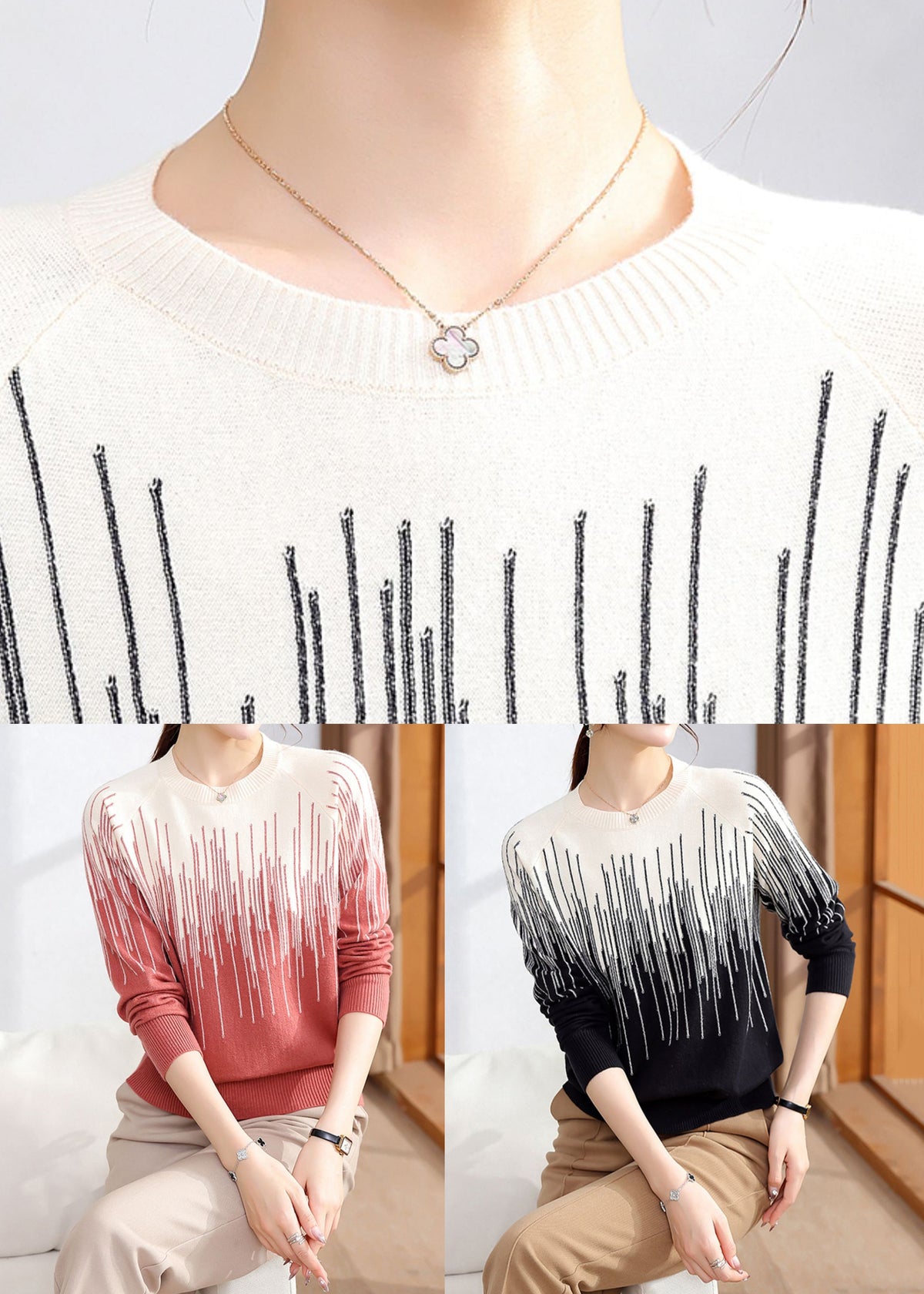 Beautifully Finished Sweater in a Timeless Design