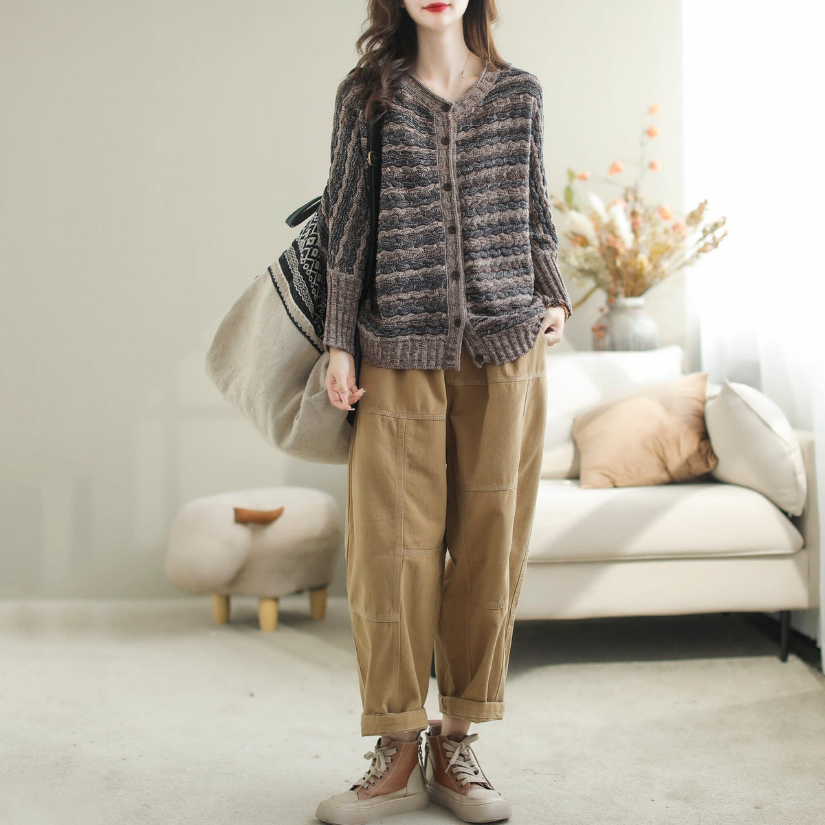 A Vintage Style Cardigan with Delicate Timeless Details