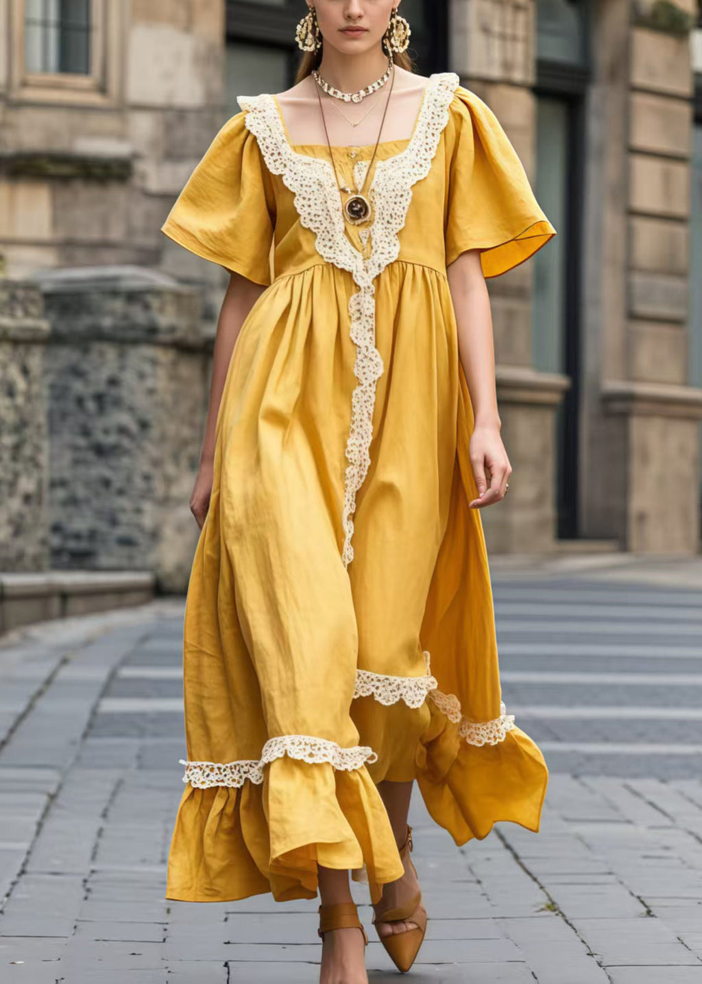 A Vintage Style Dress with Delicate Timeless Details