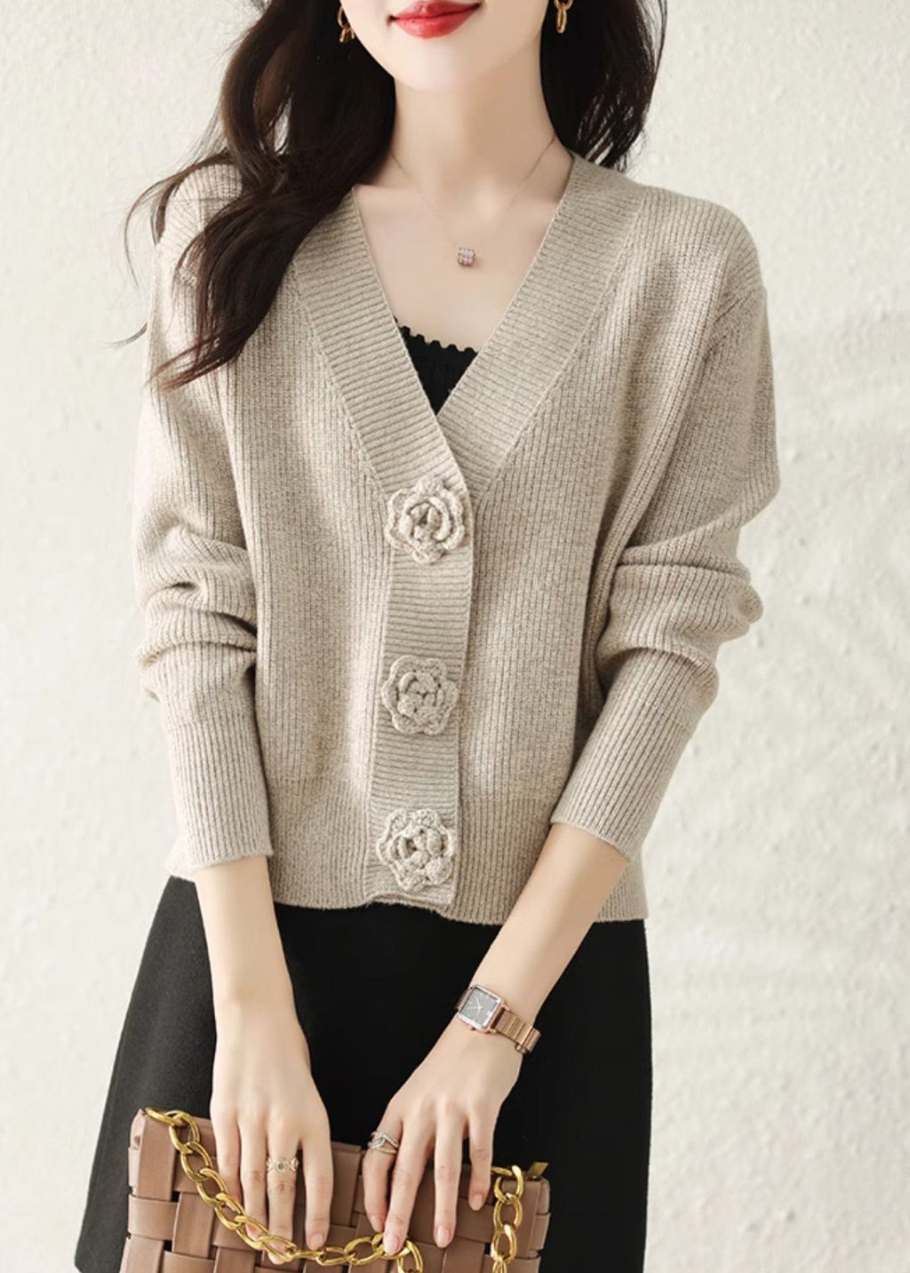 A Vintage Style Cardigan with Delicate Timeless Details