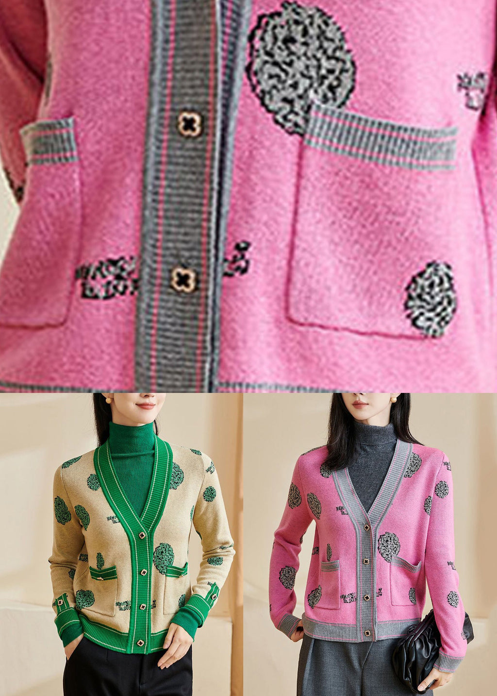 Classic Vintage Cardigan with a Flattering Fit