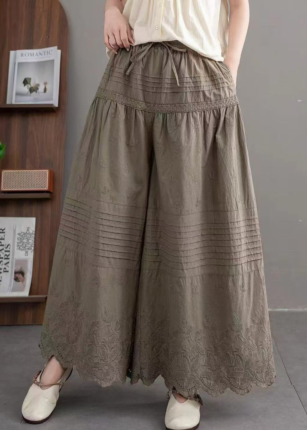 A Vintage Style Pants with Delicate Timeless Details
