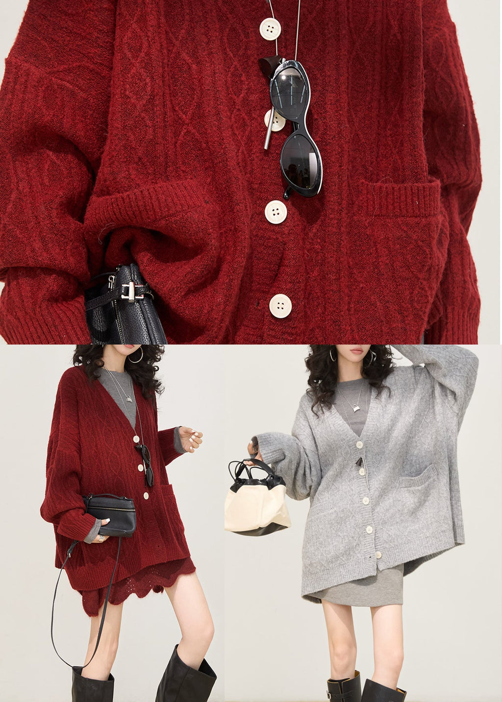 Classic Vintage Cardigan with a Flattering Fit
