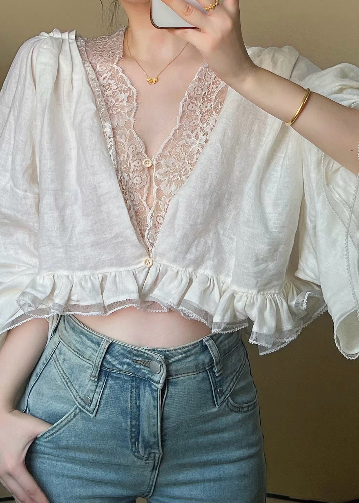 A Vintage Style Top with Delicate Timeless Details