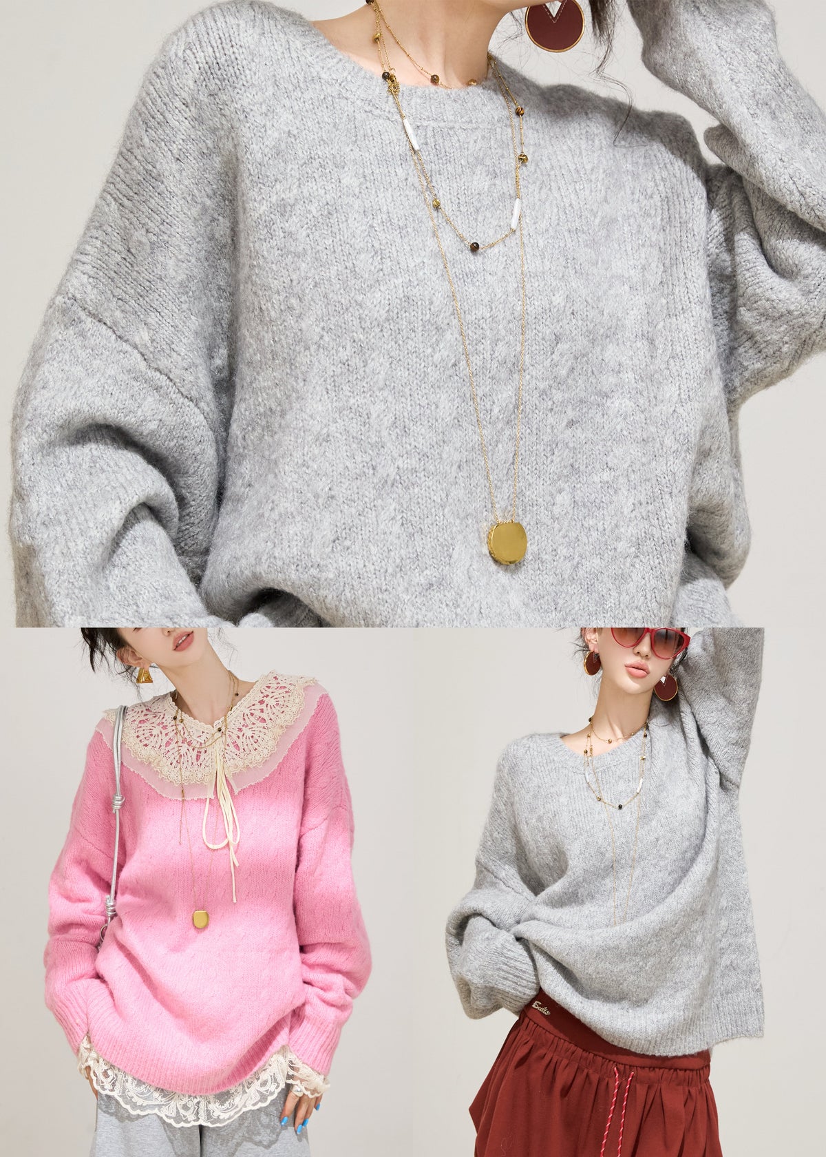 Well Tailored Sweater with a Graceful Silhouette