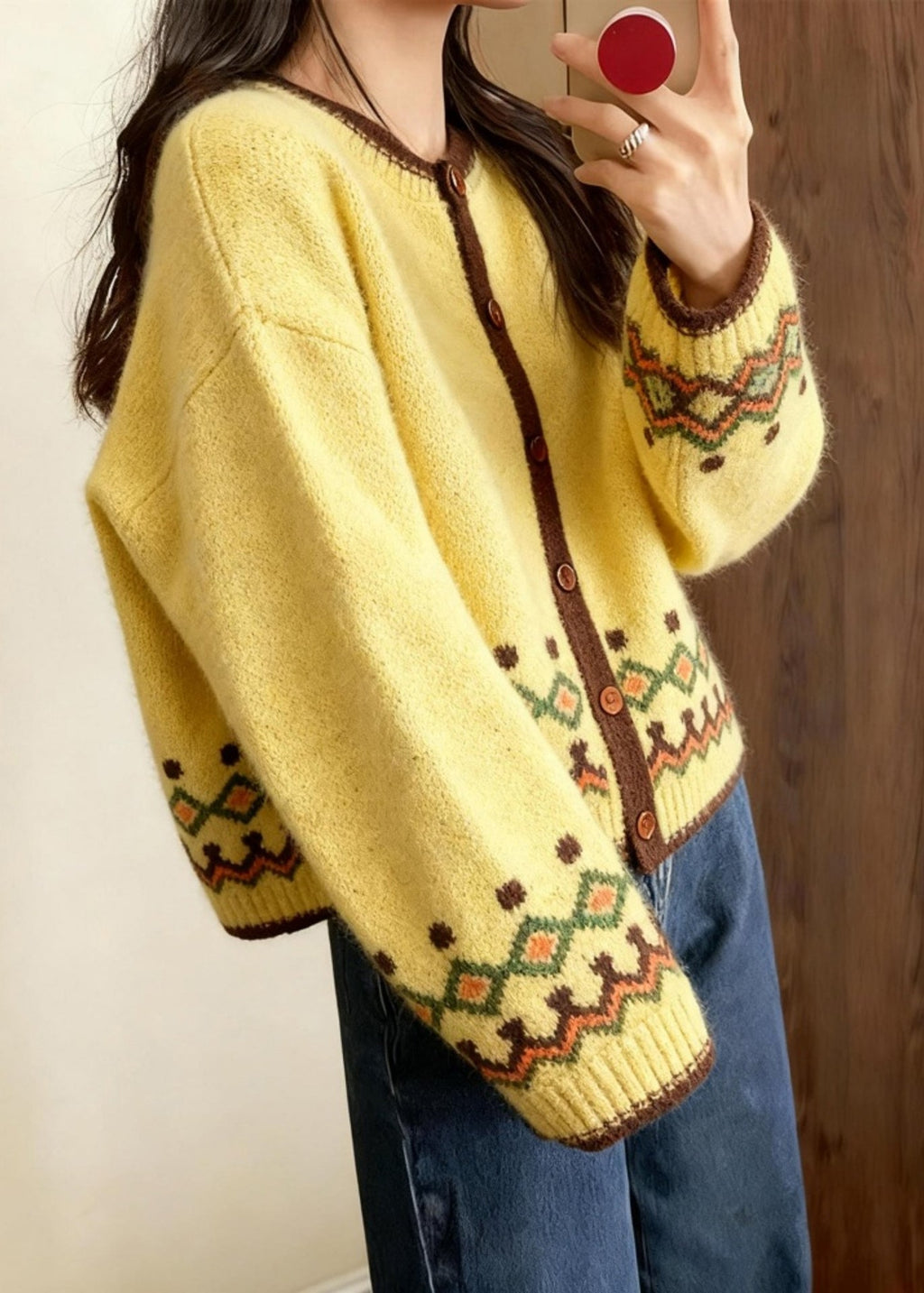 Classic Vintage Cardigan with a Flattering Fit
