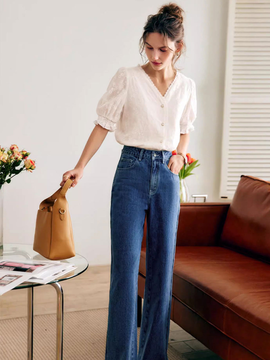 Classic Vintage Blouse with a Flattering Fit