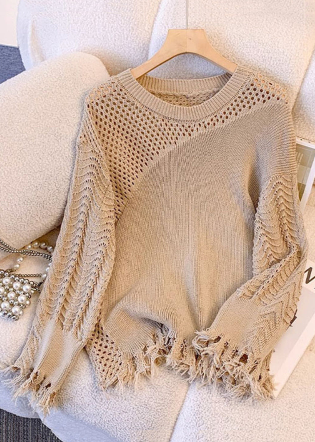 A Vintage Style Sweater with Delicate Timeless Details