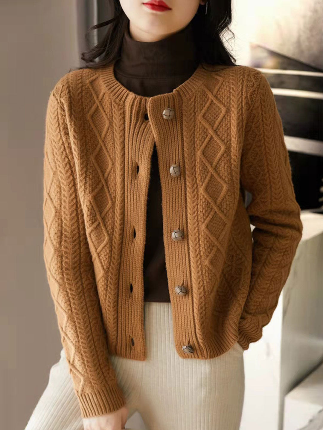 A Vintage Style Cardigan with Delicate Timeless Details