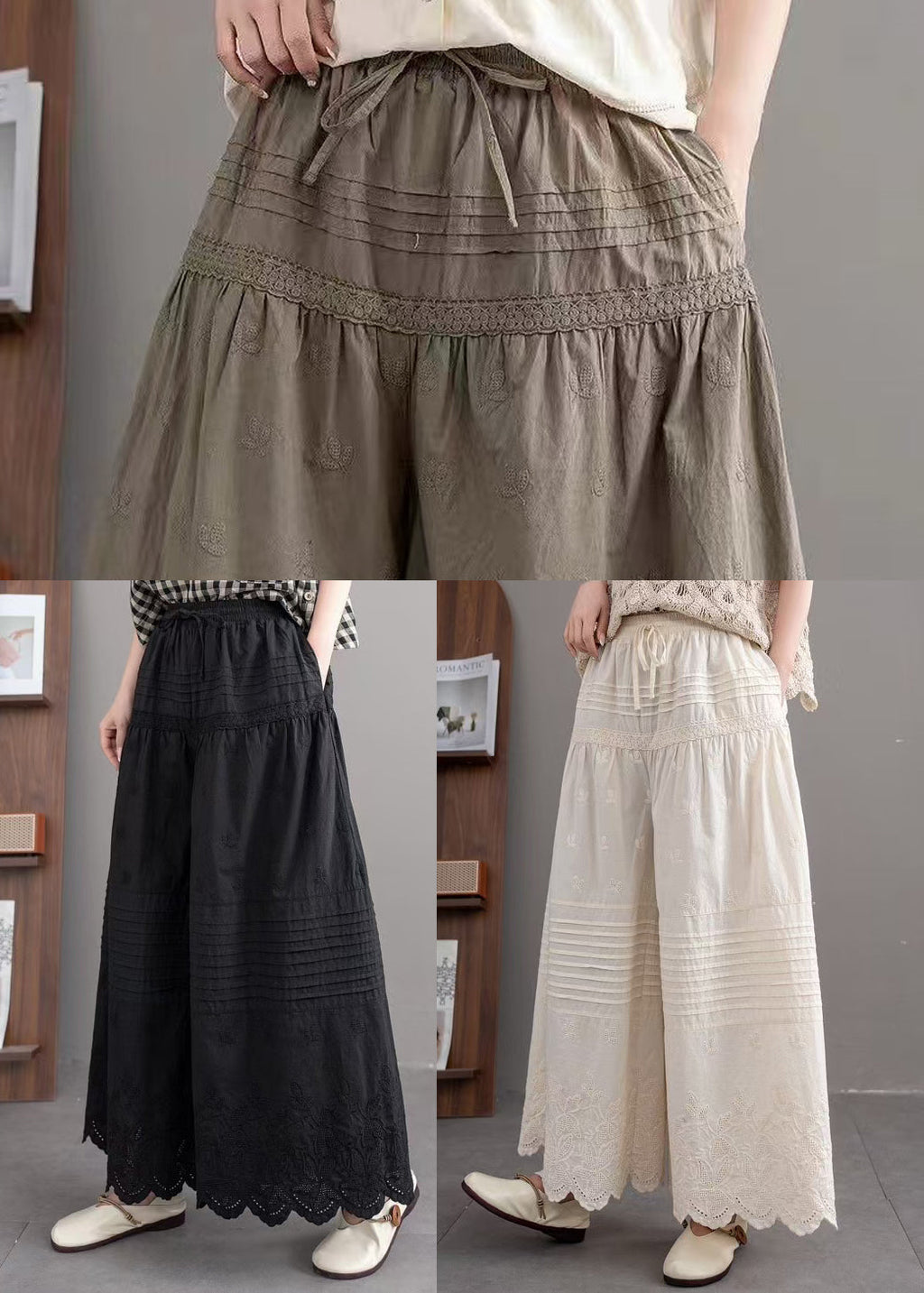 A Vintage Style Pants with Delicate Timeless Details