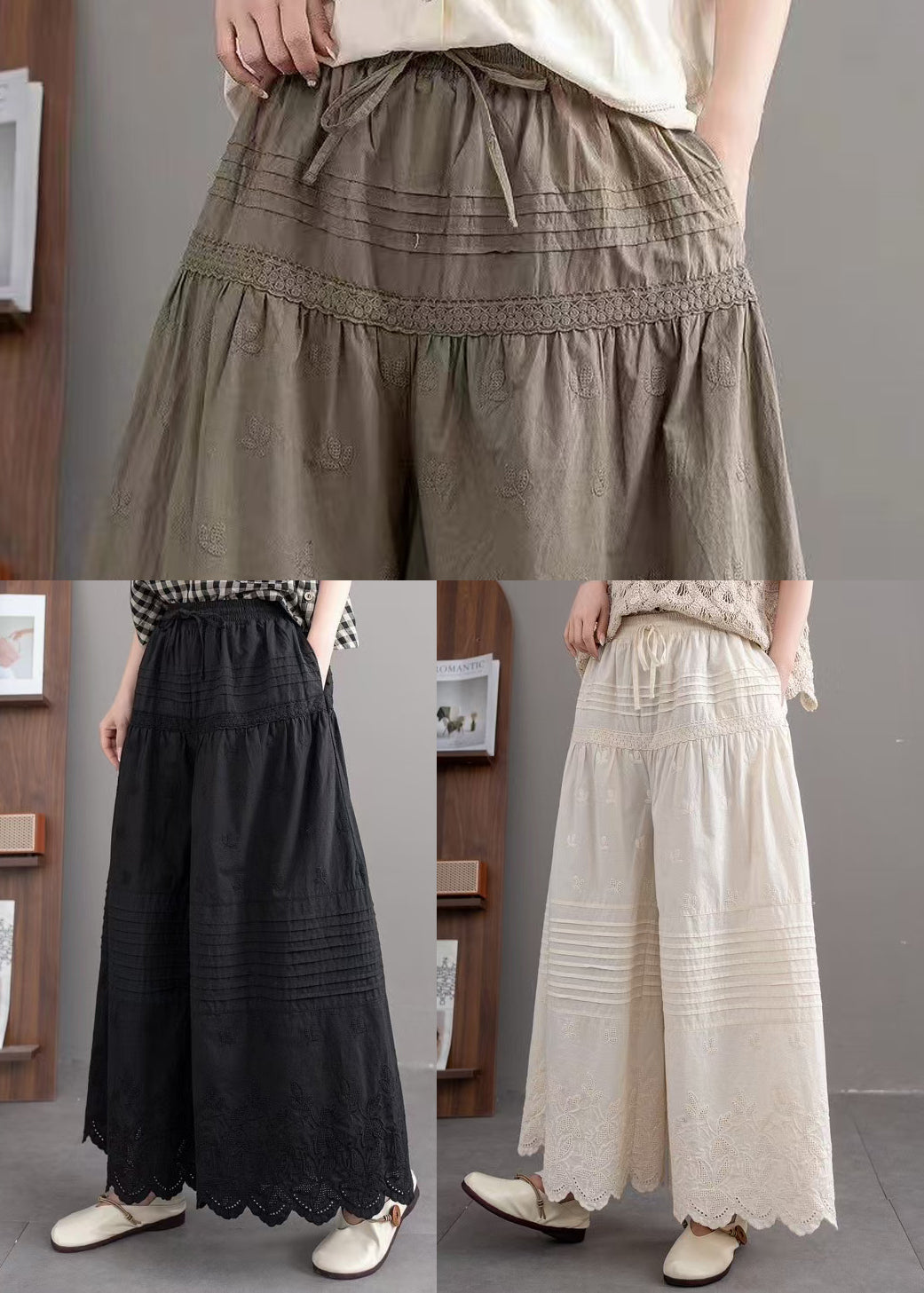 A Vintage Style Pants with Delicate Timeless Details