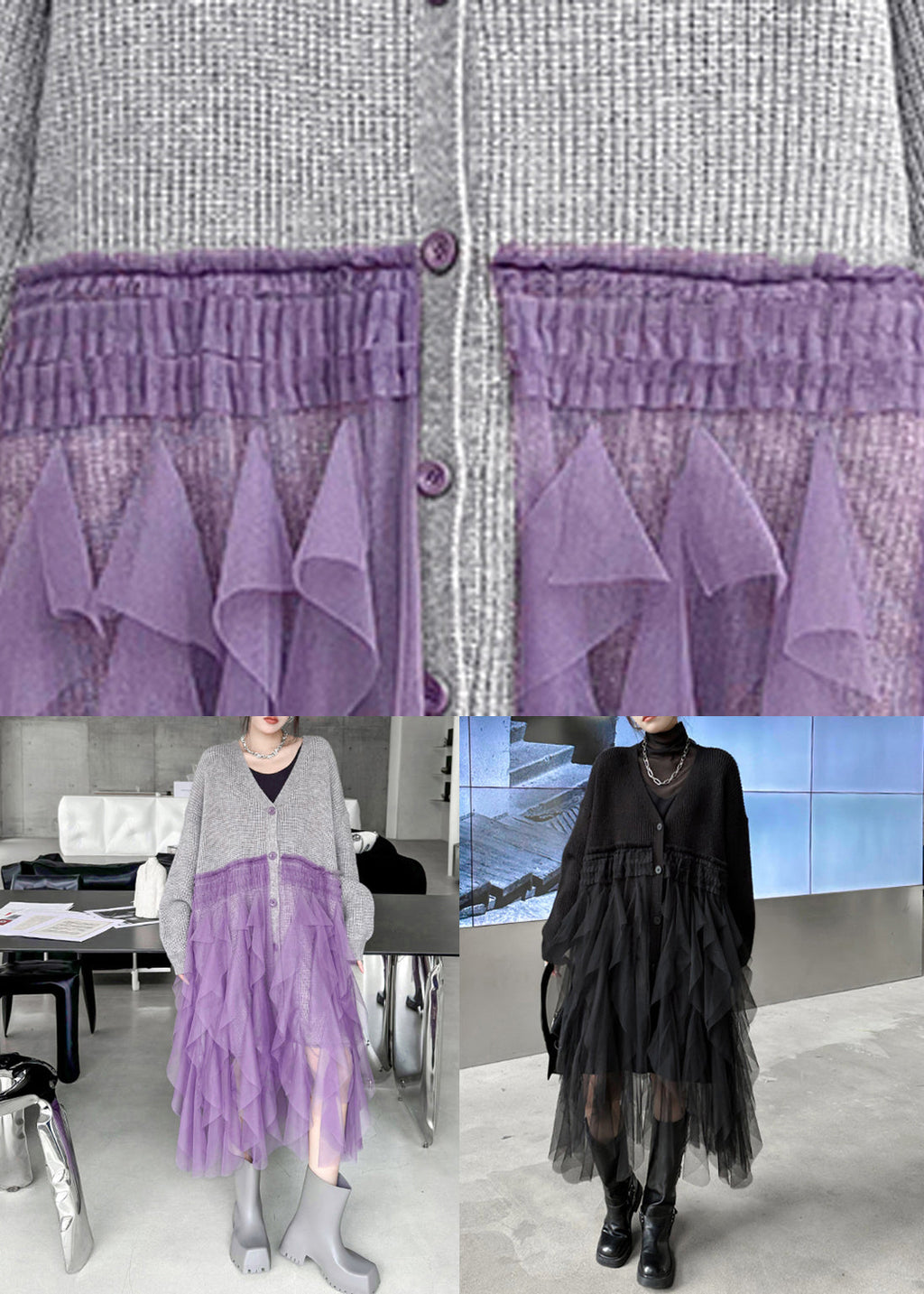 Well Tailored Cardigan with a Graceful Silhouette