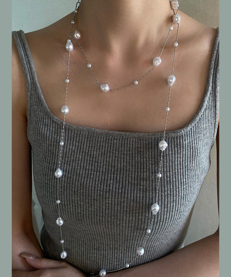 Delicate Artisan Pearl Necklace