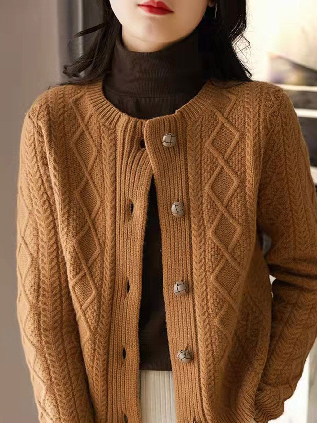 A Vintage Style Cardigan with Delicate Timeless Details