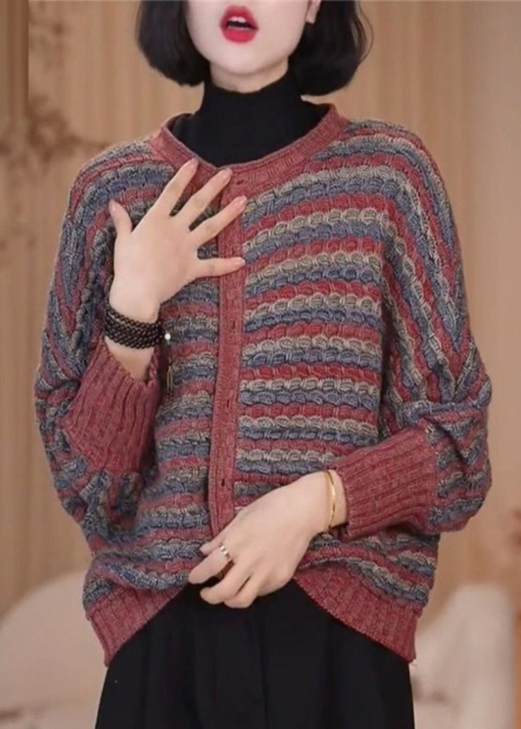 Classic Vintage Cardigan with a Flattering Fit