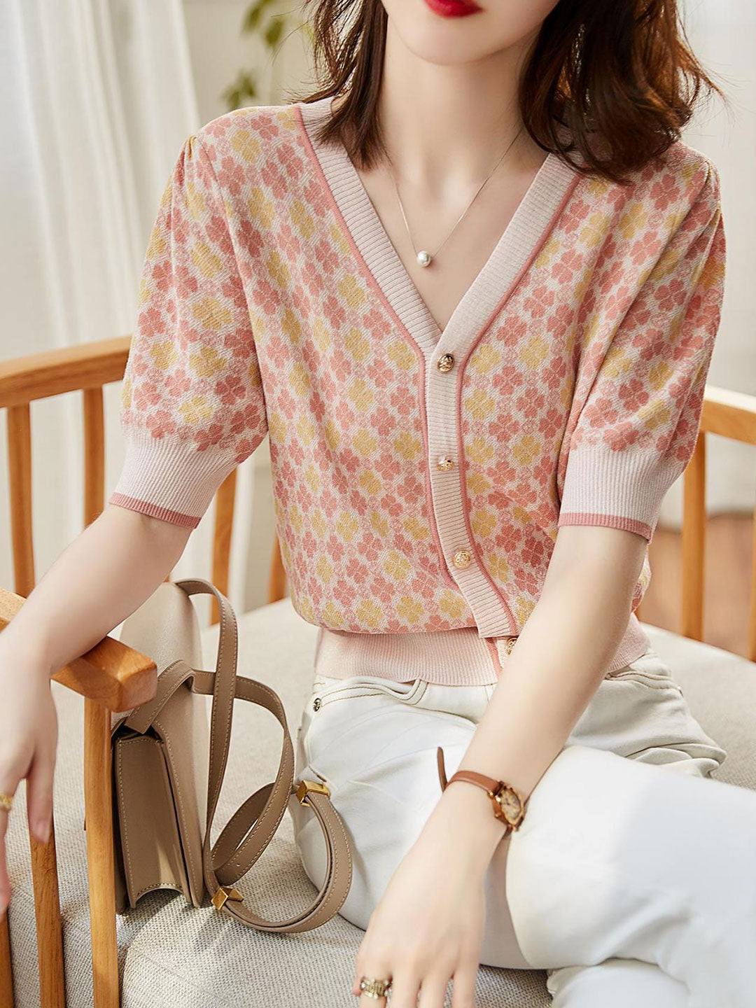 Classic Vintage Cardigan with a Flattering Fit