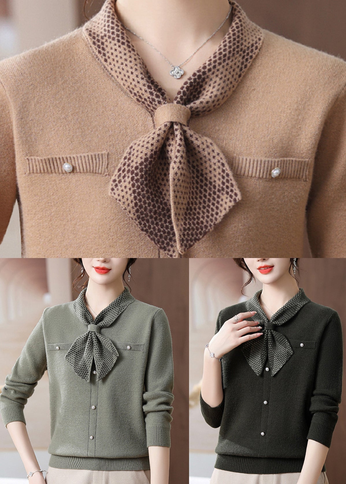 A Vintage Style Sweater with Delicate Timeless Details