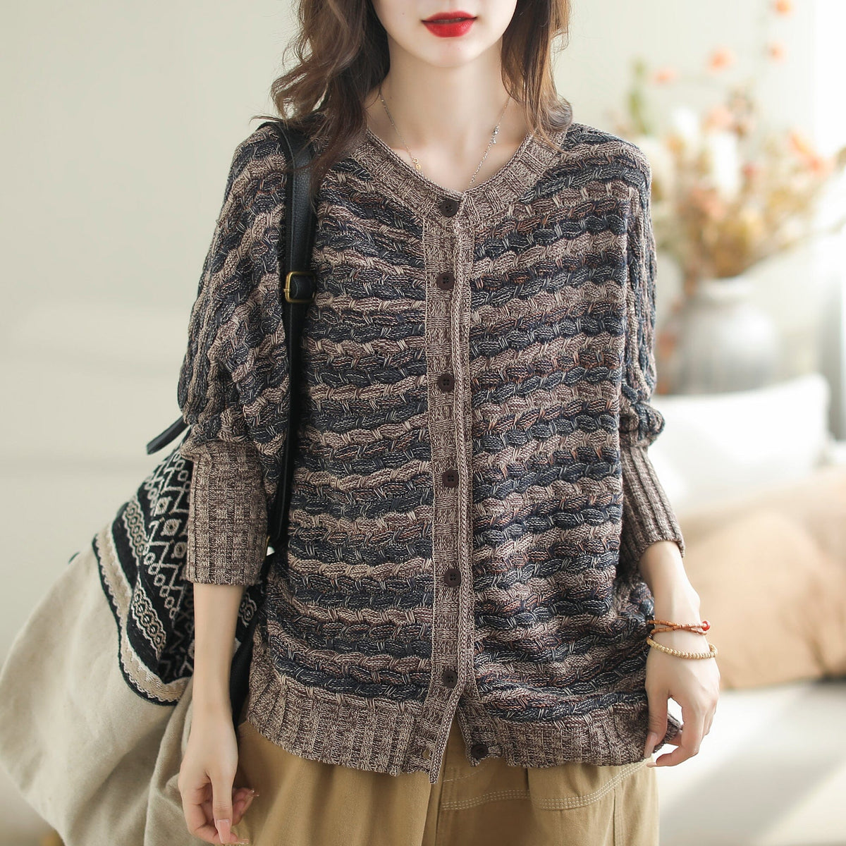 A Vintage Style Cardigan with Delicate Timeless Details