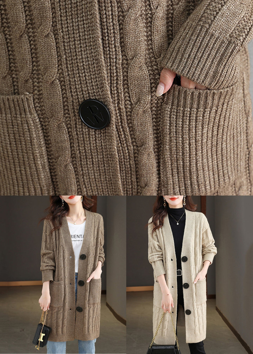 Well Tailored Cardigan with a Graceful Silhouette
