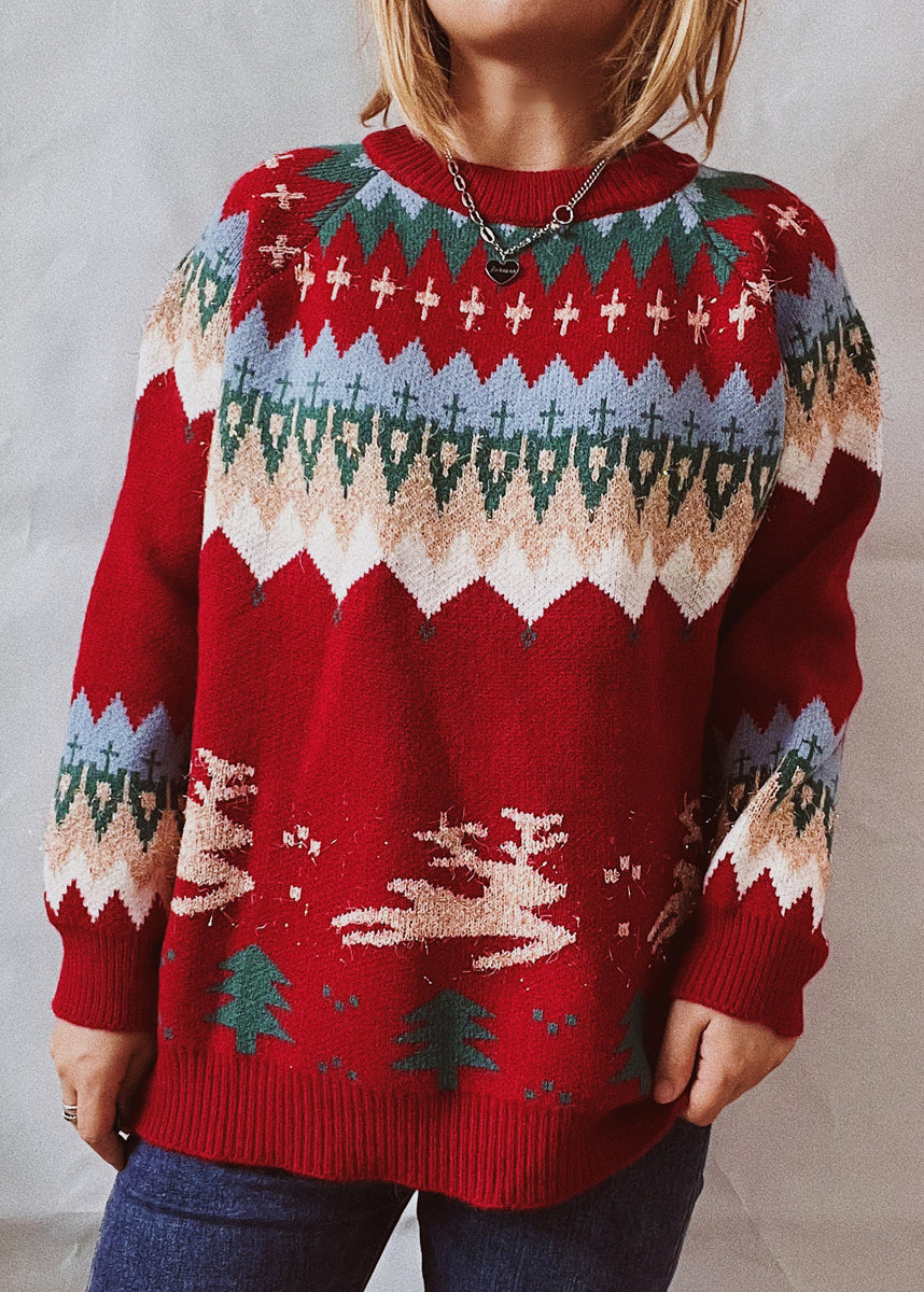 Classic Vintage Sweater with a Flattering Fit