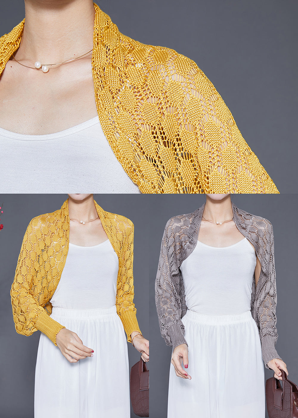 Well Tailored Cardigan with a Graceful Silhouette