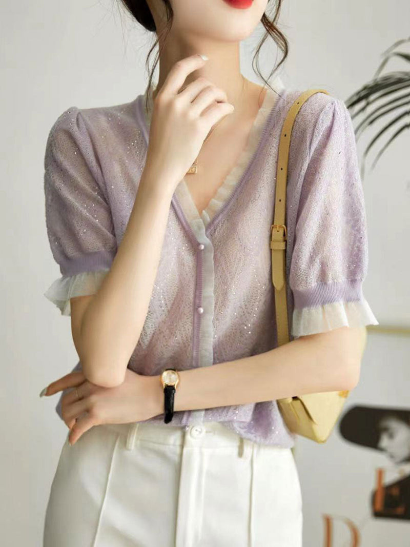 A Vintage Style Sweater with Delicate Timeless Details