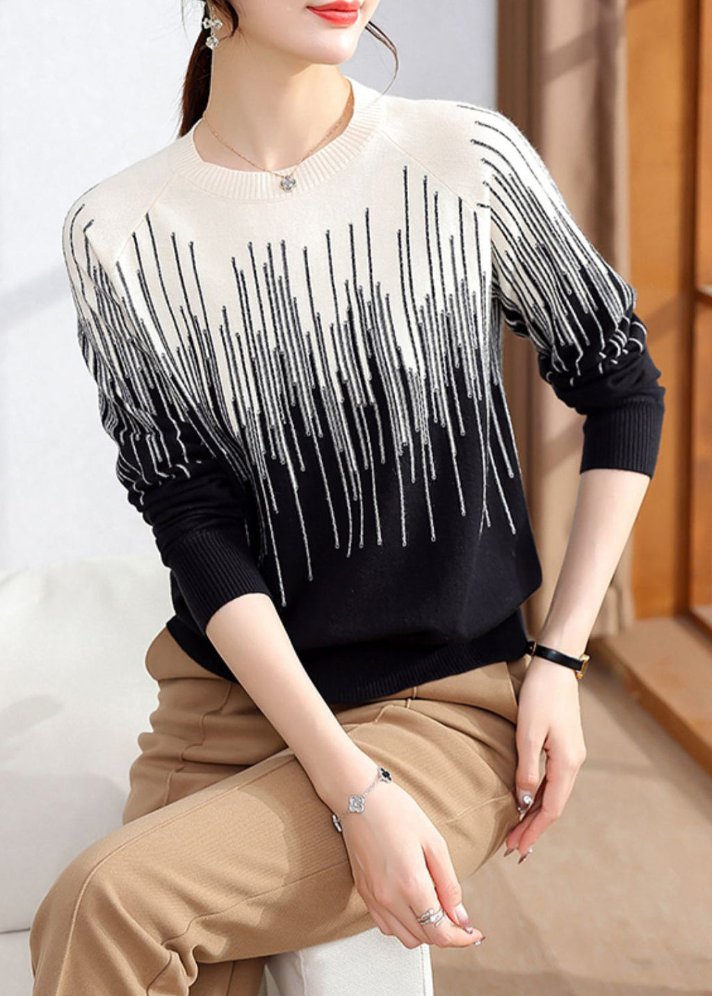Beautifully Finished Sweater in a Timeless Design