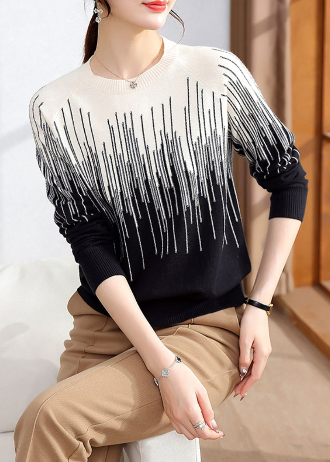 Beautifully Finished Sweater in a Timeless Design