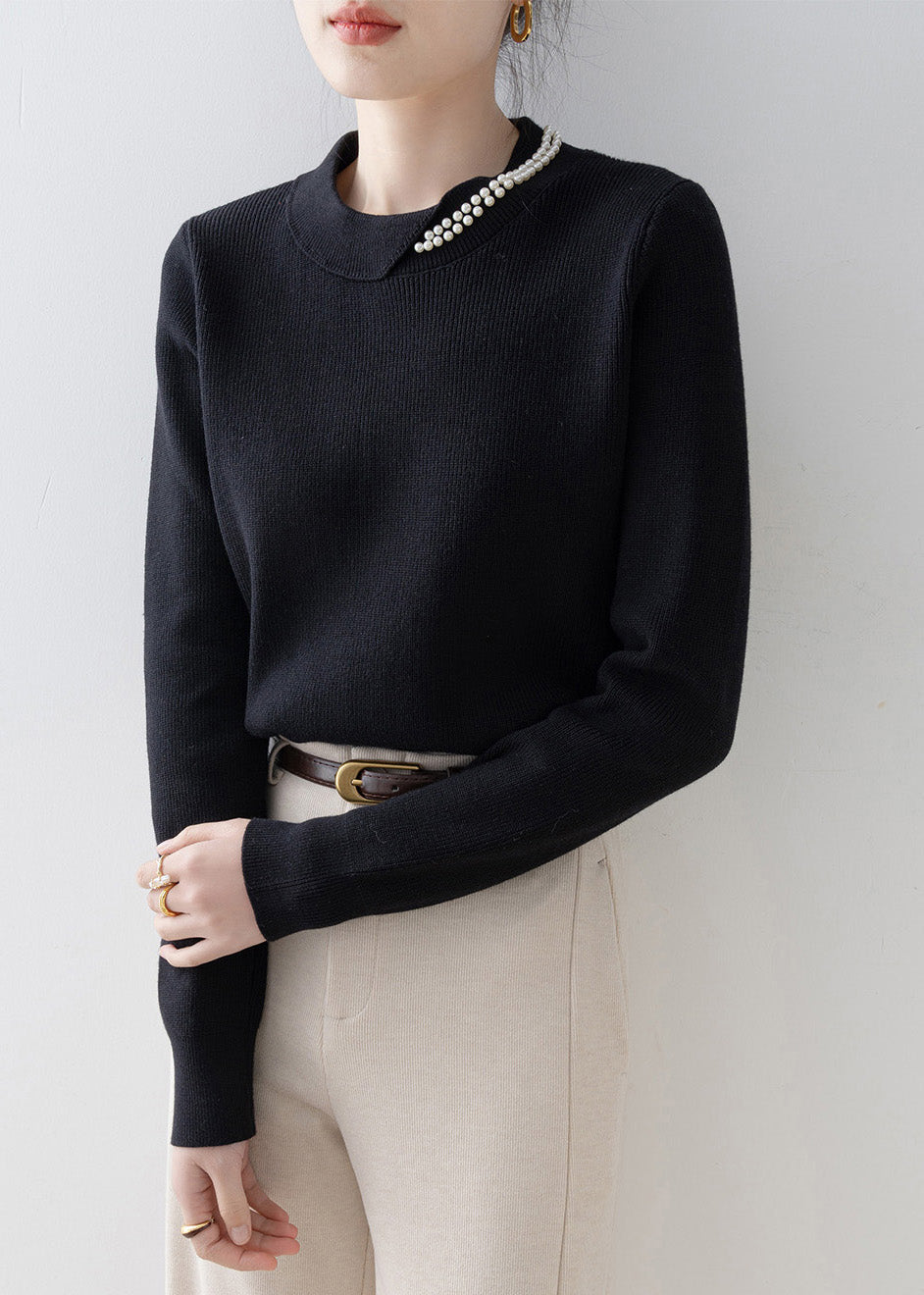 A Vintage Style Sweater with Delicate Timeless Details