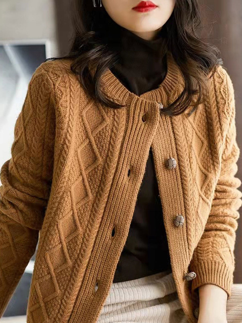 A Vintage Style Cardigan with Delicate Timeless Details