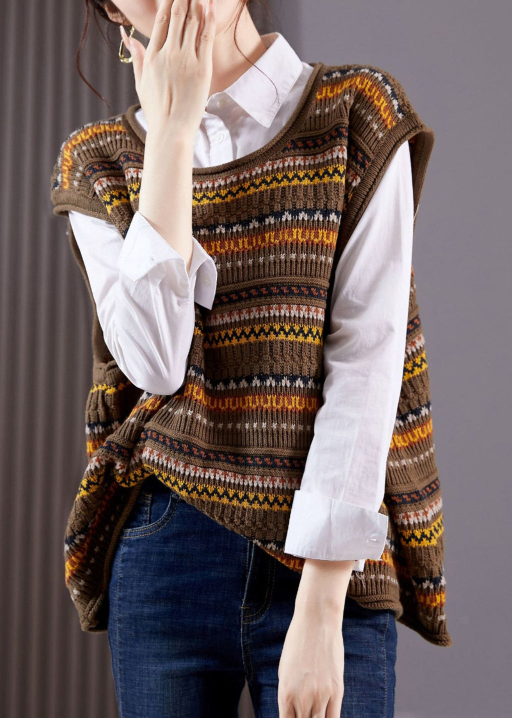 Classic Vintage Sweater with a Flattering Fit
