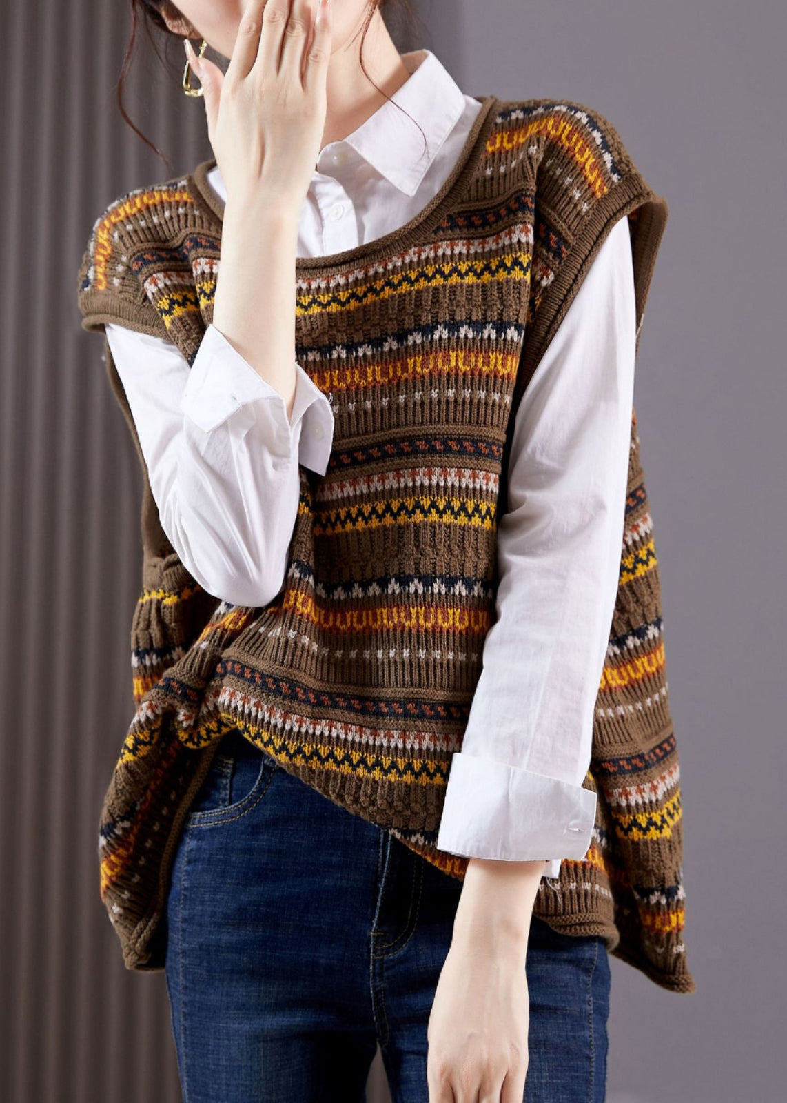Classic Vintage Sweater with a Flattering Fit