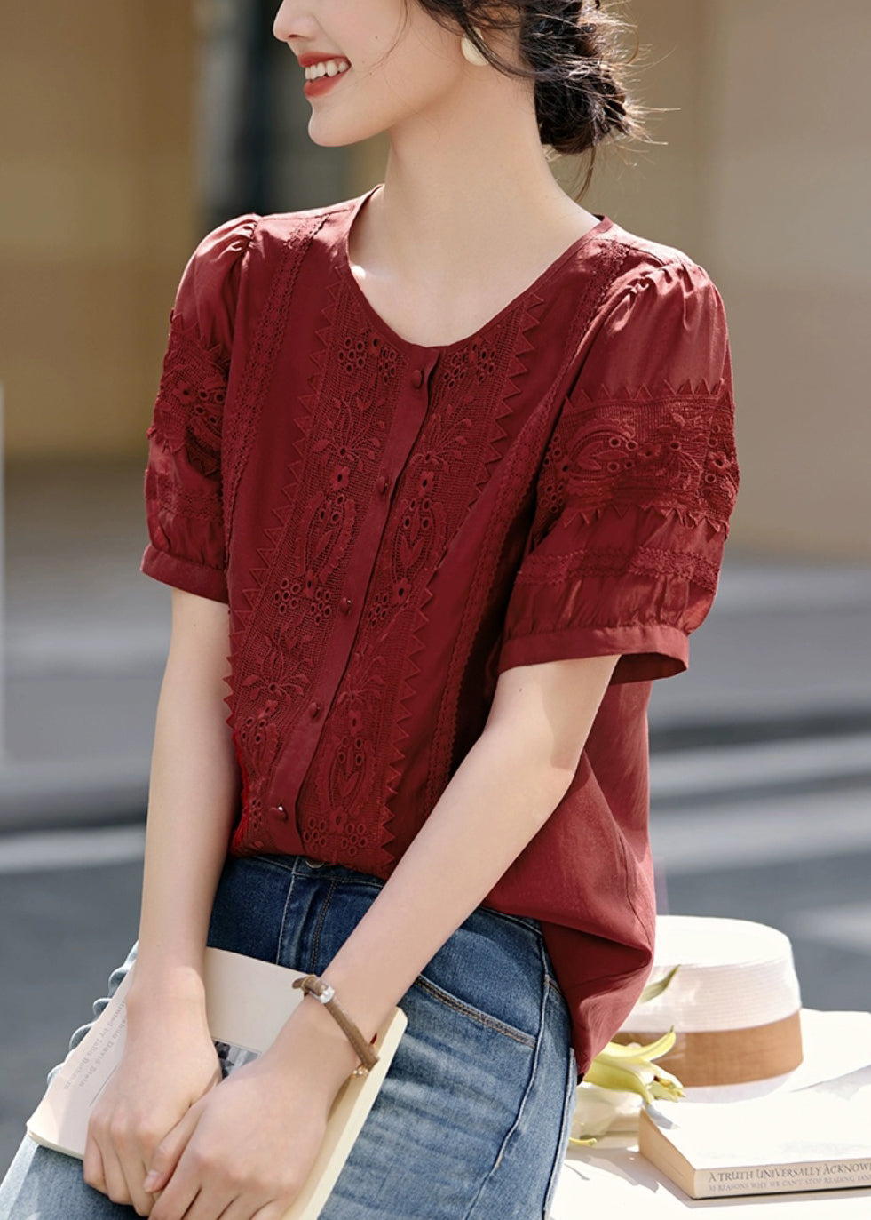 A Vintage Style Blouse with Delicate Timeless Details