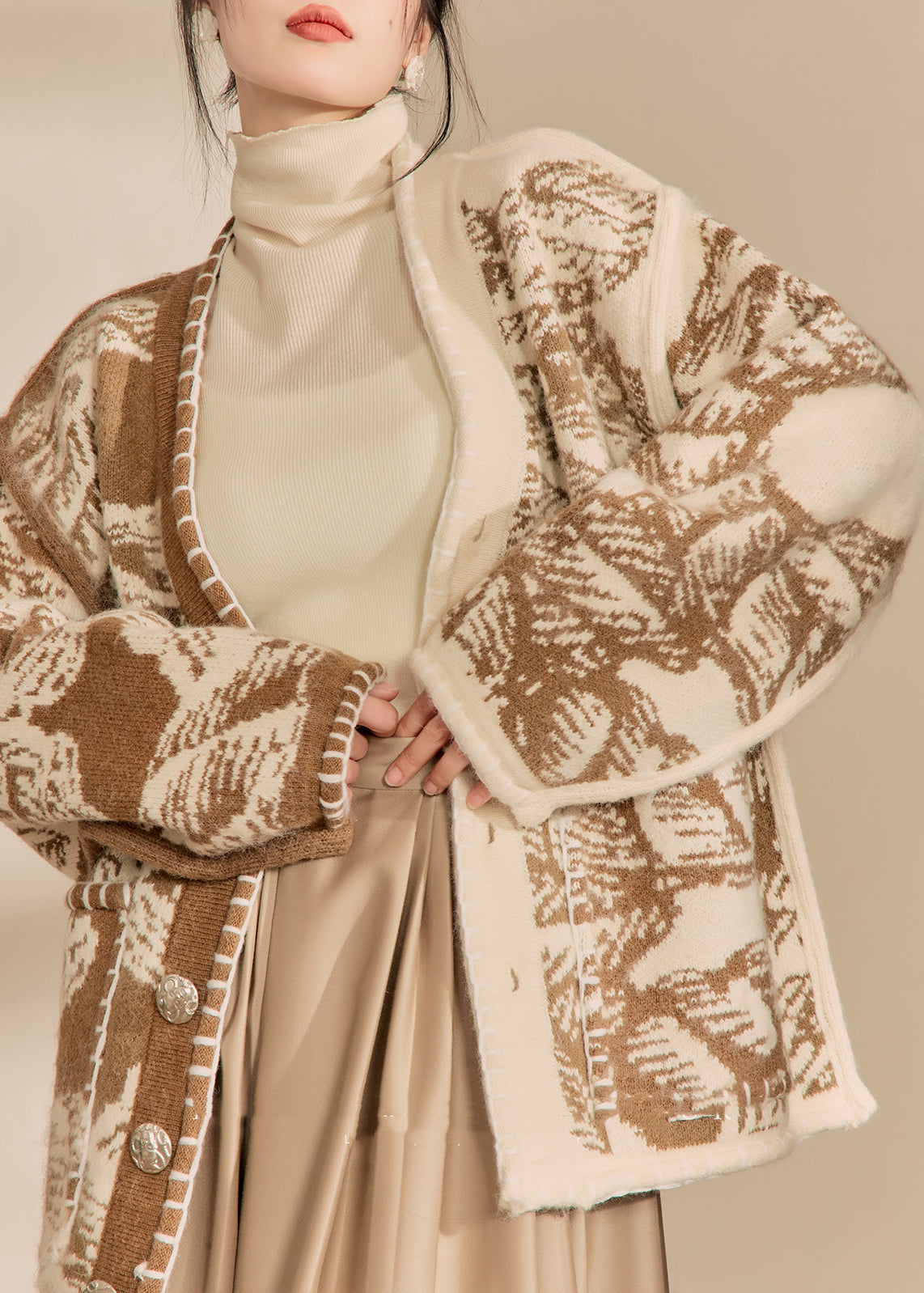 A Vintage Style Cardigan with Delicate Timeless Details