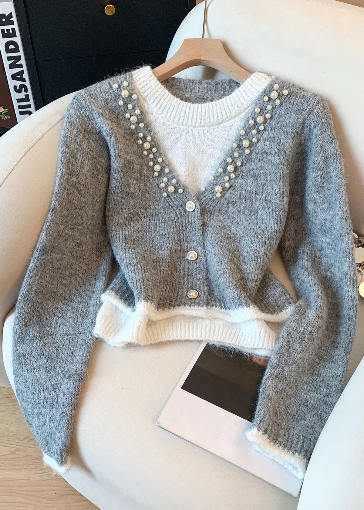 A Vintage Style Sweater with Delicate Timeless Details