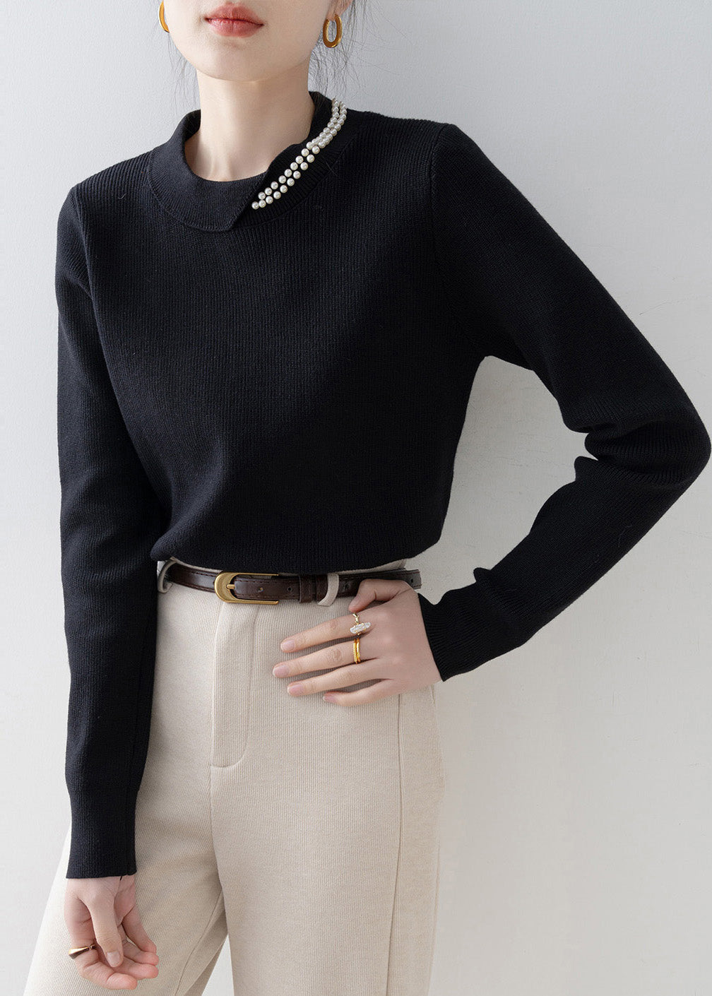 A Vintage Style Sweater with Delicate Timeless Details