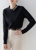 A Vintage Style Sweater with Delicate Timeless Details
