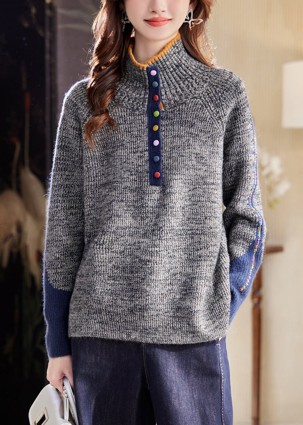 A Vintage Style Sweater with Delicate Timeless Details