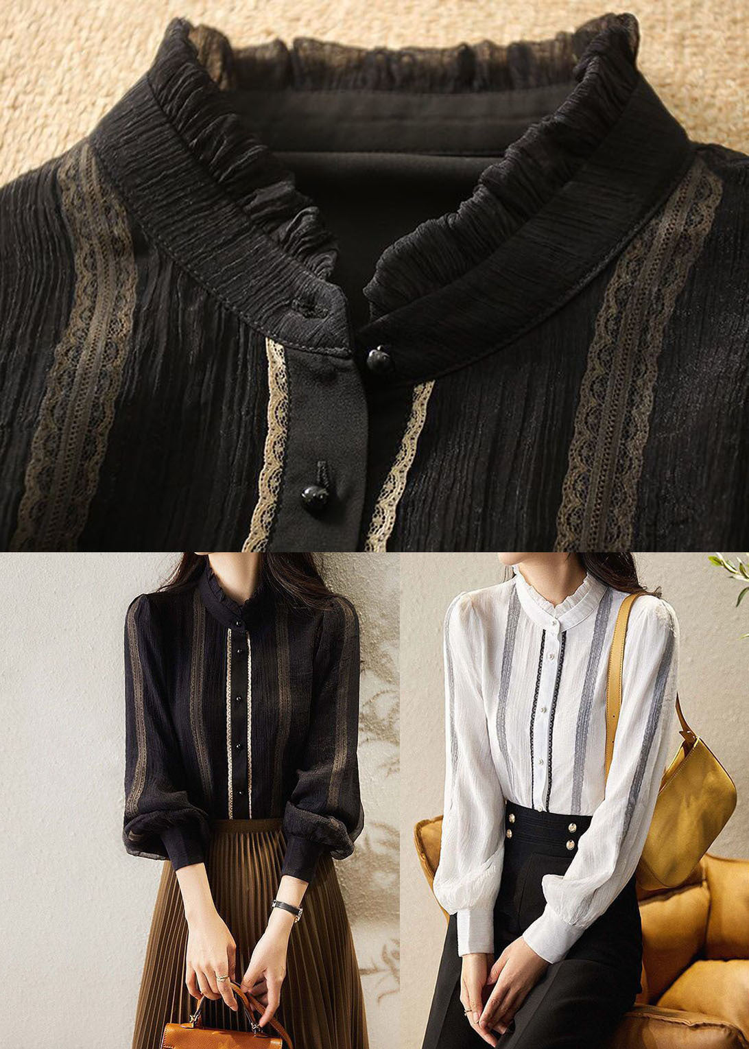 A Vintage Style Shirt with Delicate Timeless Details